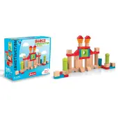 Jeujura Jeu De Construction Construire - Blocs - 52 P. En Bois