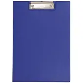 MAUL Chemise à pince poly, A4, couverture en film PP, bleu en carton avec couverture en film, poche
