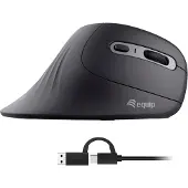 Equip 245119 Souris ergonomique USB-A/-C Stker 1.80m droit noir