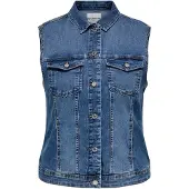 ONLY Carmakoma Gilet 'CARWespa' bleu denim