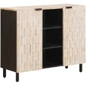 vidaXL Buffet avec étagère Surface blanche délavée 90 x 33 x 75 cm
