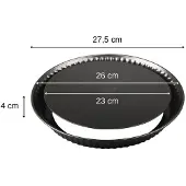 Dr. Oetker Moule pour tarte/quiche Tradition Ø 28 cm noir