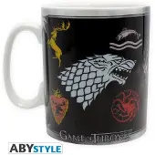 Abystyle Game Of Thrones - Mug - 460 Ml - Sigles & Trône - Porcl. Avec Boîte