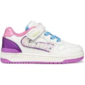 Geox Bébés Fille Chaussures Washiba Blanc/Violet Foncé Blanc/Dk Purple