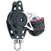 Harken Carbo Block With Cam Cleat And Becket Pulley 40 Mm Argenté