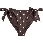 Next Bas de bikini brun foncé / blanc