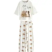 Next Pyjama beige / crème / marron