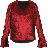 Faina Chemisier rouge rubis