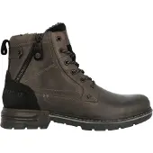 Mustang Bottines à lacets 'Sergio' taupe / noir