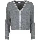 Noisy May Cardigan 'Skylar' gris / blanc