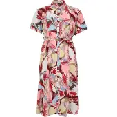 Vero moda Robe-chemise 'VMCRUBY' bleu clair / kaki / rose / rouge foncé