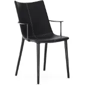 Kartell H.H.H. Chaise Cuir Black|Black