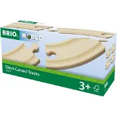 BRIO Petits Rails Courbes - - Lot de 4 éléments en bois de hêtre - Mixte - Intérieur