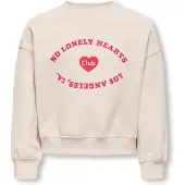 ONLY GIRLS Sweat-shirt 'KOGBetina' beige / rouge