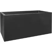 Elho Pot de Plante Rectangulaire Noir Elho Moderne | 78 cm Plastique
