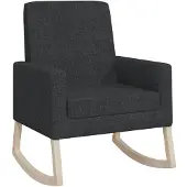 vidaXL Chaise à bascule Noir Tissu