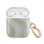 Selencia Étui Vivid pour les Apple AirPods 1 / 2 - Beige Desert Waves