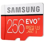 Samsung EVO+ MB-MC256D - Carte mémoire flash (adaptateur microSDXC vers SD inclus(e)) - 256 Go - UHS-I U3 / Class10 - microSDXC UHS-I