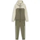 BOSS pour homme. 50565904 Sweat à capuche colorblock beige, vert (M), Casuel, Coton