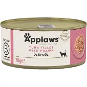 Applaws Cat Tin Adult - Thon et crevettes en bouillon - 24x70g