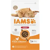 IAMS For Vitality Indoor Croquettes pour chats adultes d'intérieur au poulet 3 kg