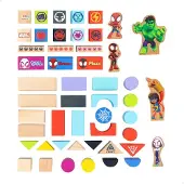 Woomax Spidey Amazing Jeu De Construction En Bois Friends 50 Pièces