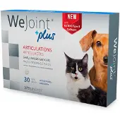 Wepharm Supplément pour inflammation des articulations pour petits chiens et chats WeJoint Plus, 30 comprimés,