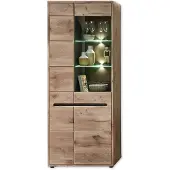 Innostyle Vitrine Bellini 80cm 2 portes - chêne/anthracite