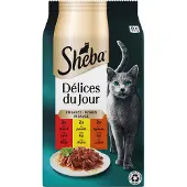Sheba Délices du Jour au bœuf, poulet et agneau pâtée en sauce pour chat