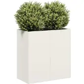 vidaXL Jardinière blanc 80x40x80 cm acier laminé à froid