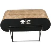 D&D Home Griffoir DAVID tablette murale S, 30x29x24cm (Brown, Noir)