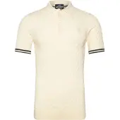 Superdry pour homme. M1110441A Polo beige Texture (M), Casuel, Coton, Manche courte