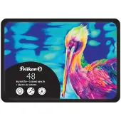 Pelikan Crayons de couleur en étui métallique (48x)