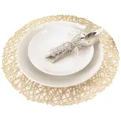 Orion Plateau de cuisine rond en thermoplastique brillant durable