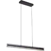 QAZQA Suspension moderne noire avec verre fumé incl. LED Easylift - Catch