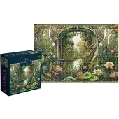 Interdruk Interprint - Puzzle Jardin fleurs forêt plantes rivière - 500 dielov