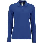 Sols Polo piqué femme manches longues PC2908 (XL) (Bleu roi)