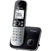 Panasonic KX-TG6811, téléphone DECT, mains libres, 120 entrées, identification de l'appelant, noir