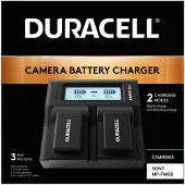Duracell Double chargeur pour DR9954/NP-FW50 (Chargeur de batterie d'appareil photo), Alimentation pour appareil photo, Noir
