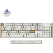 Keychron Clavier mécanique sans fil pour gamers K10 HE à interrupteur magnétique - Édition spéciale blanche