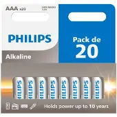 Philips ALKALINE AAA LR03 20x