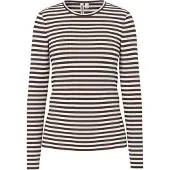 Pieces T-shirt 'PCLaya' chocolat / blanc