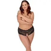 Cottelli Curves Curves - culotte en dentelle ouverte (noir)