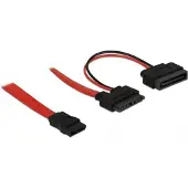 DeLOCK Câble Slim SATA vers SATA 13 broches vers 7 broches + 15 broches
