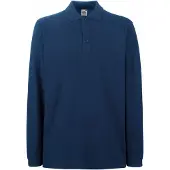 Fruit Of The Loom Polo pour hommes Premium, Langarm BC1383 (2XL) (Marineblau)