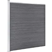 vidaXL Clôture de jardin WPC 1737x186 cm Gris