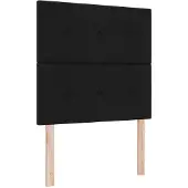 vidaXL Tête de lit LED avec bandes lumineuses LED Noir 80 cm Tissu