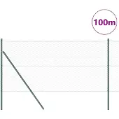 vidaXL Clôture hexagonale à fixer au sol, 100 x 1,2 m, couleur verte, en filet