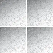 vidaXL Escalier Marchepied Carré 4 pcs Argent 50 x 50 cm Aluminium