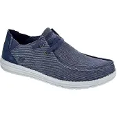 SKECHERS pour homme. 66387 Baskets Melson Raymon marine (44), Bleu, Tissu, Plat, Lacets, Casuel